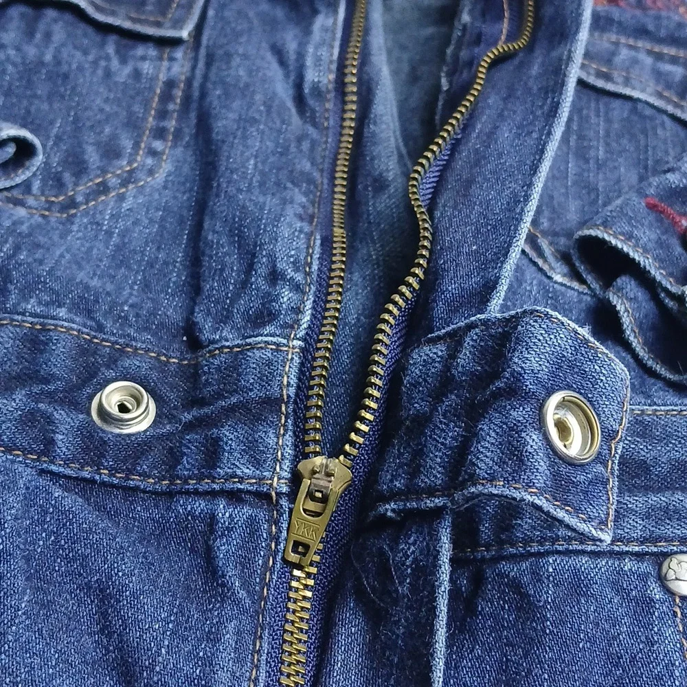 RARE Vintage 90s Phat Farm‎ Denim Jumpsuit One Piece Coveralls 4 KIDS